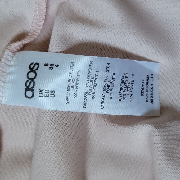 ASOS Pink Lace Sweetheart Midi Dress Size 4 - Picture 6 of 7